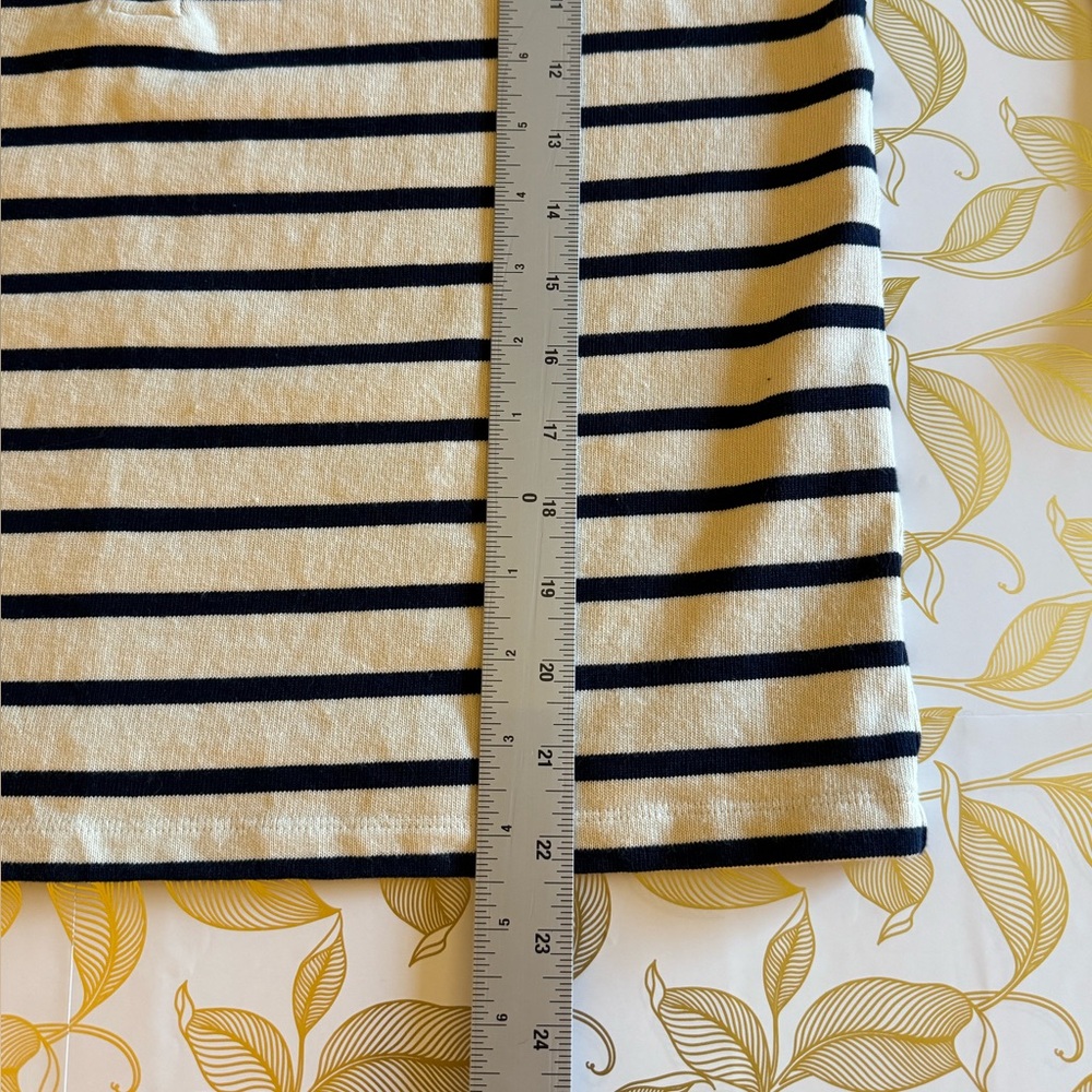 Striped Gatsby Mariniere Navy and Ecru Stripe Long Sleeve Sweater size S - Picture 7 of 9